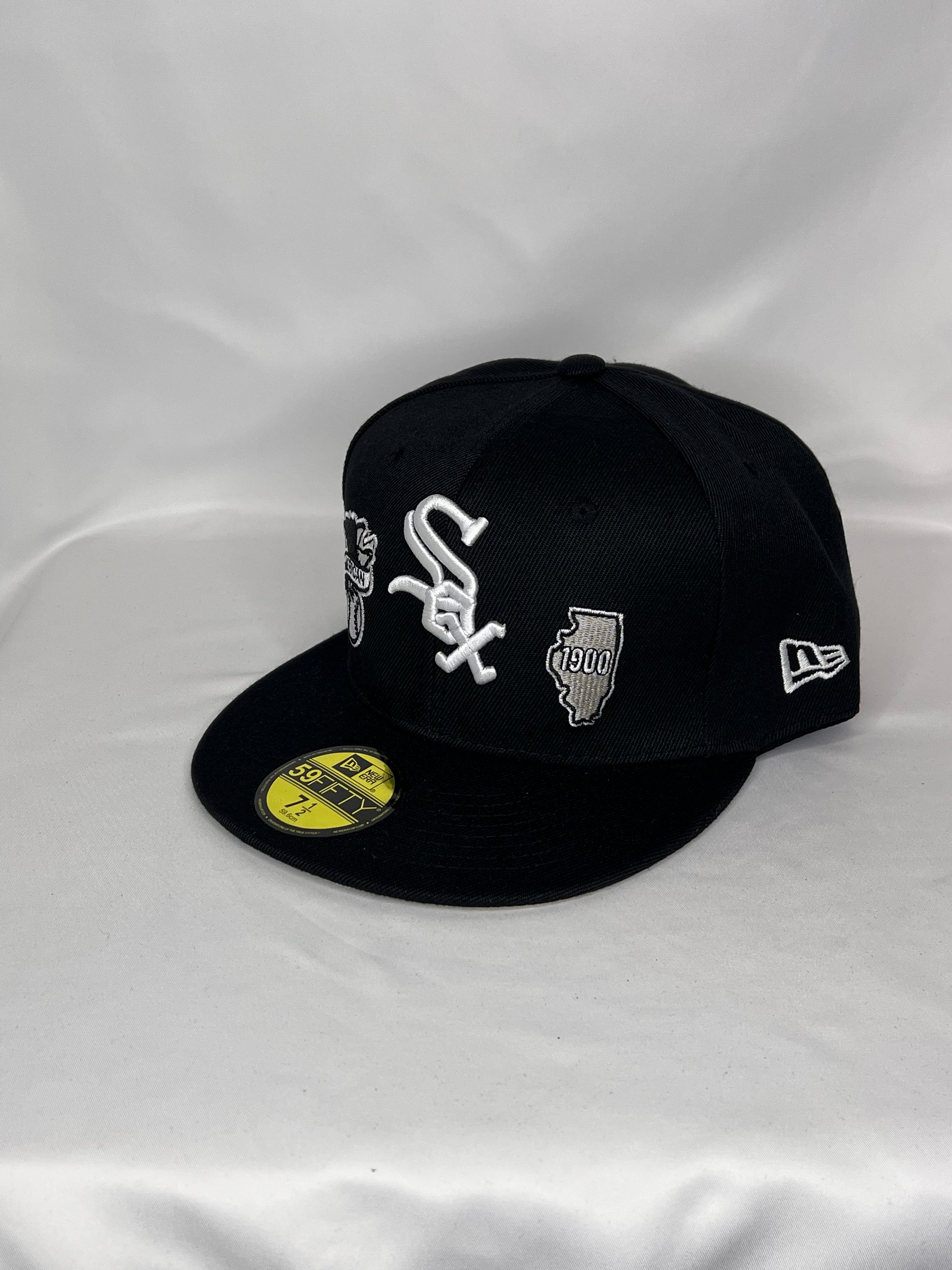 Chicago White Sox MLB New Era 59FIFTY Fitted Hat Multiple Patches