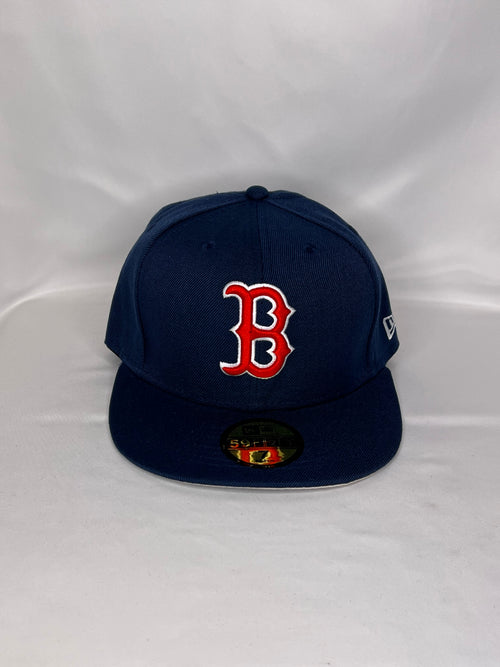 Boston Red Sock MLB New Era 59FIFTY Fitted Hat Navy Blue
