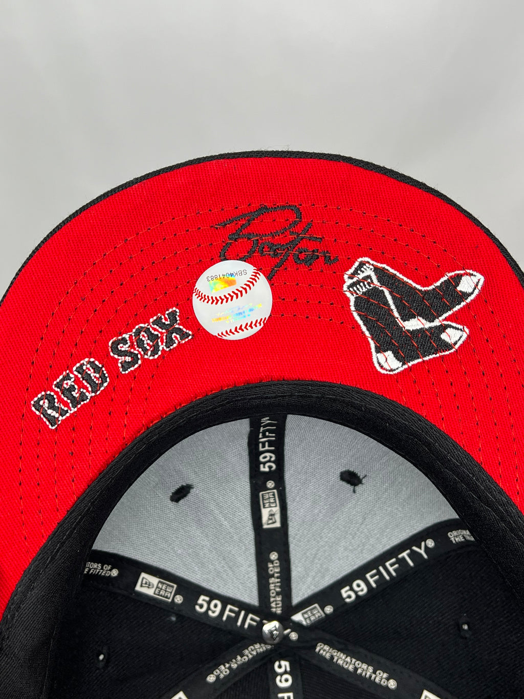 Boston Red Sock MLB New Era 59FIFTY Fitted Hat Multiple Patches