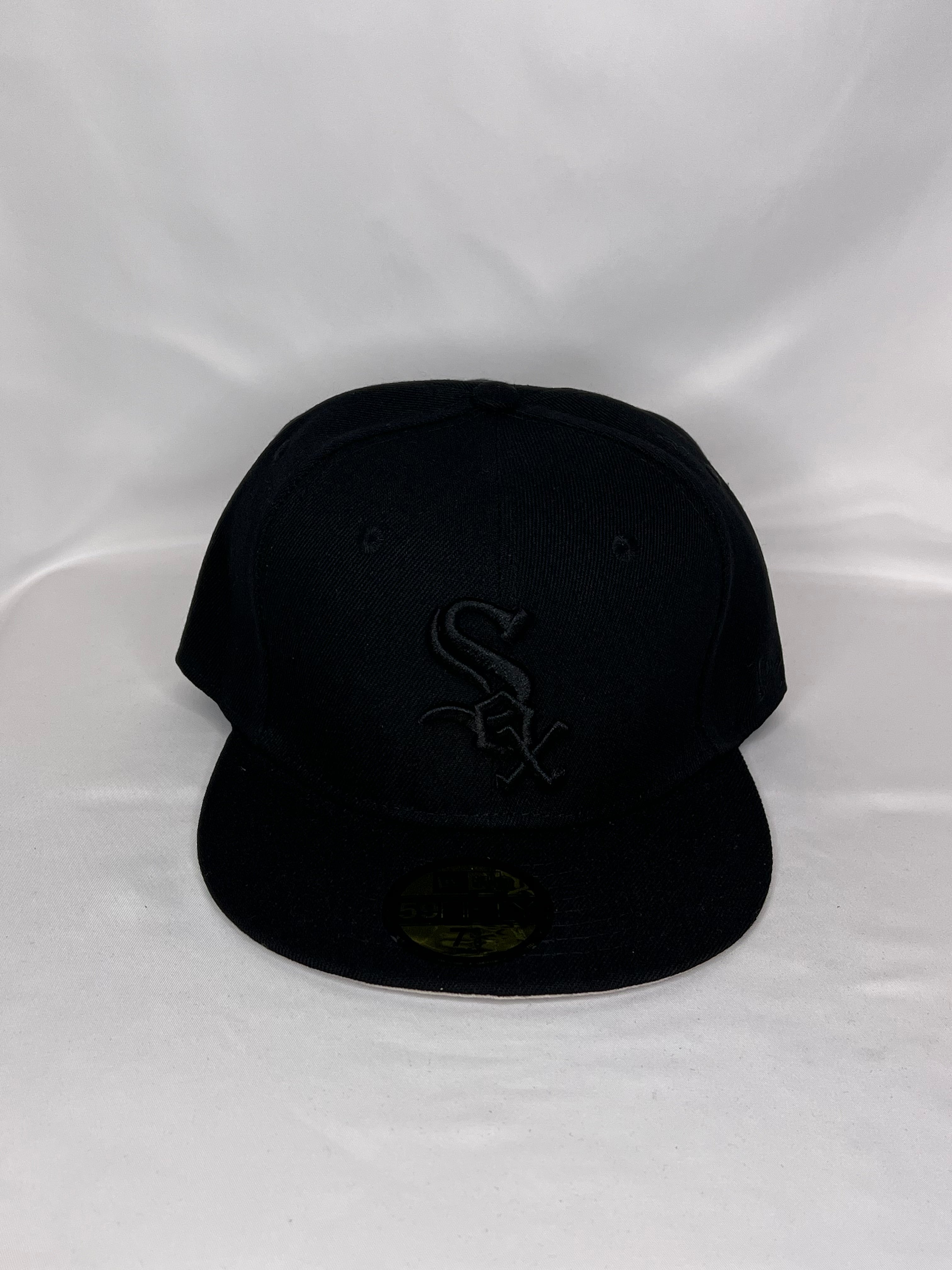 Chicago White Sox MLB New Era 59FIFTY Fitted Cap All Black Logo