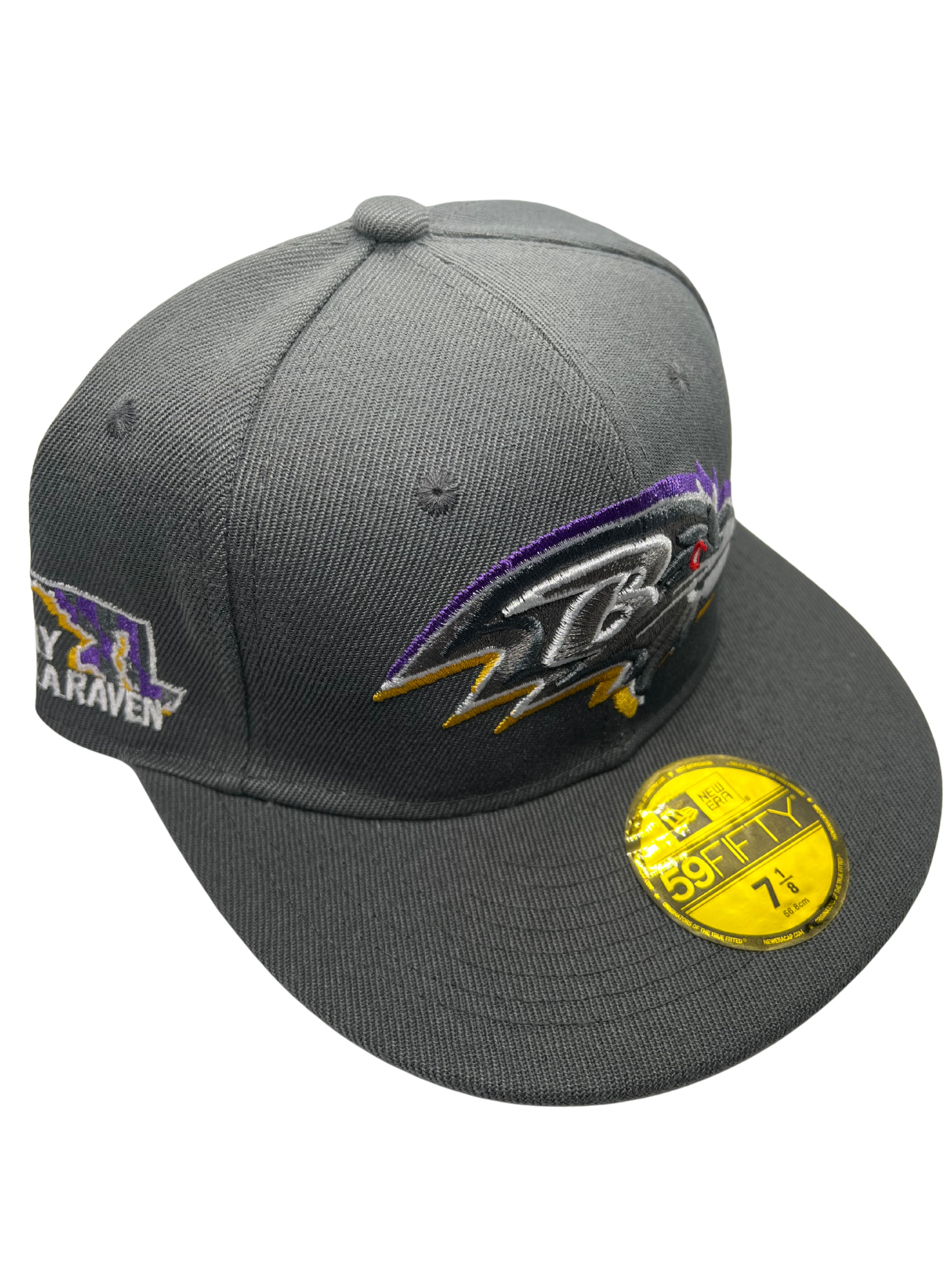 New Era Exclusive 59Fifty Fitted Hat| Grey Baltimore Ravens Edition