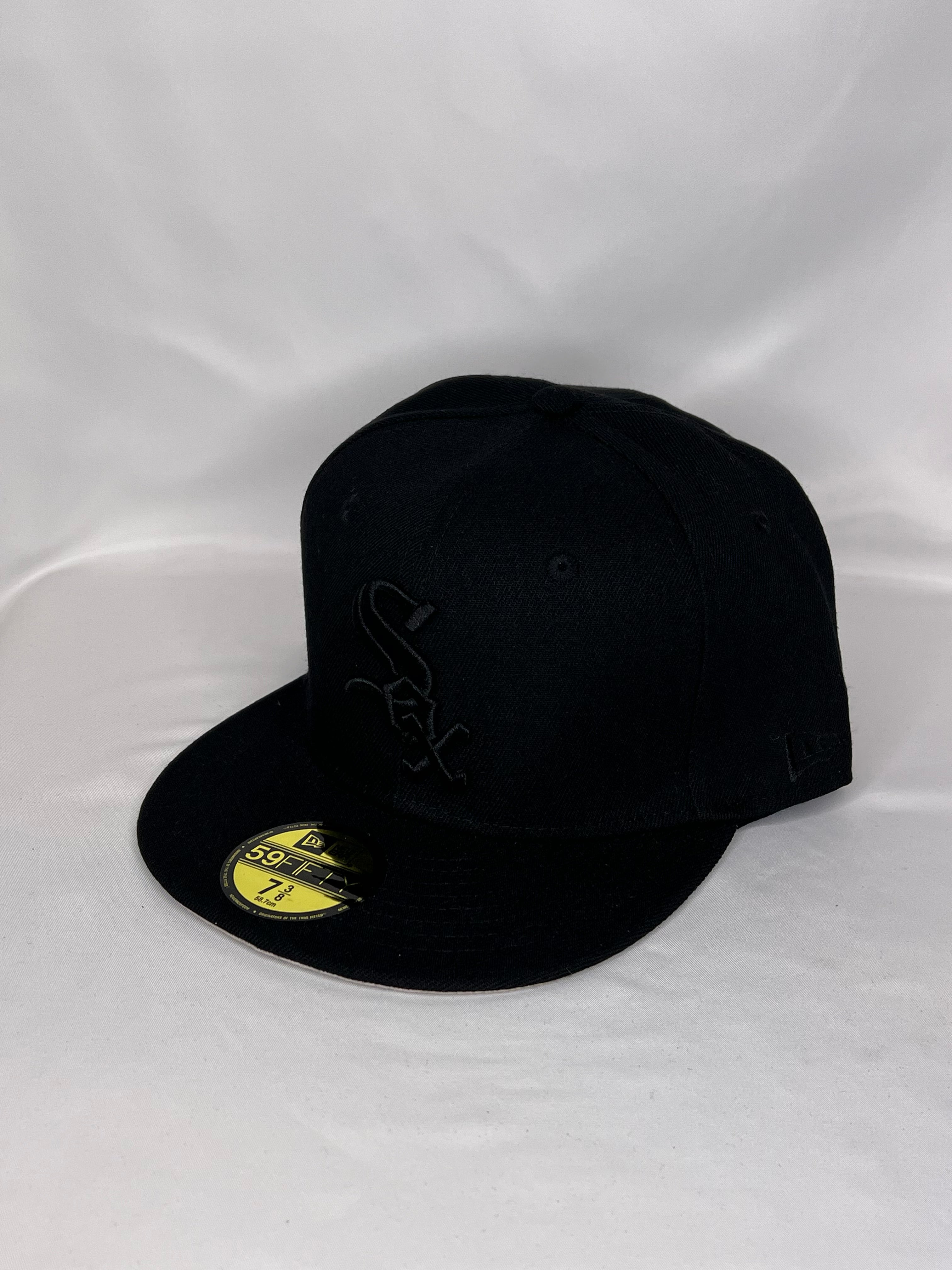 Chicago White Sox MLB New Era 59FIFTY Fitted Cap All Black Logo