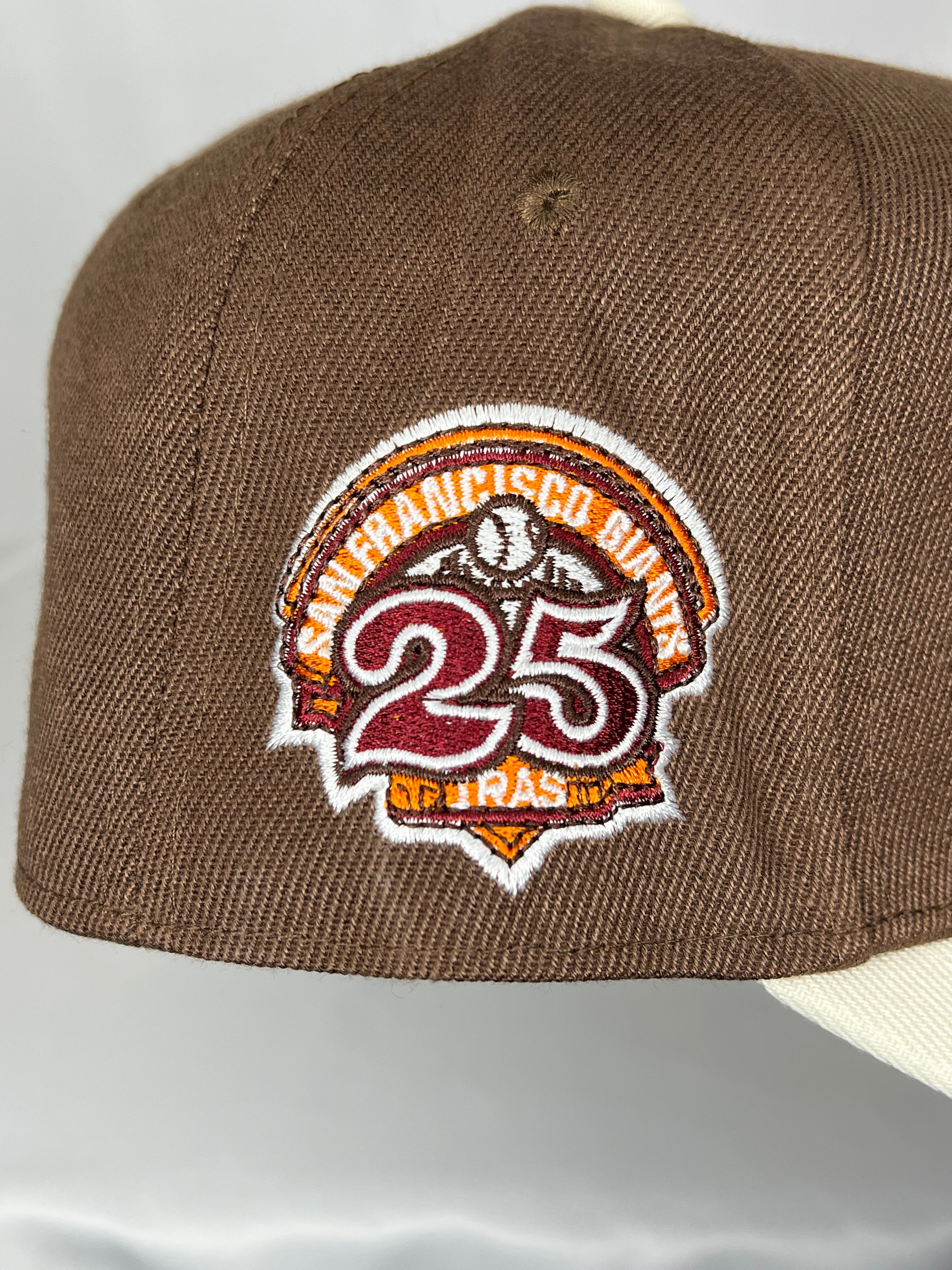 San Francisco Giants MLB New Era 59FIFTY Fitted Hat 25th Year Anniversary Patch