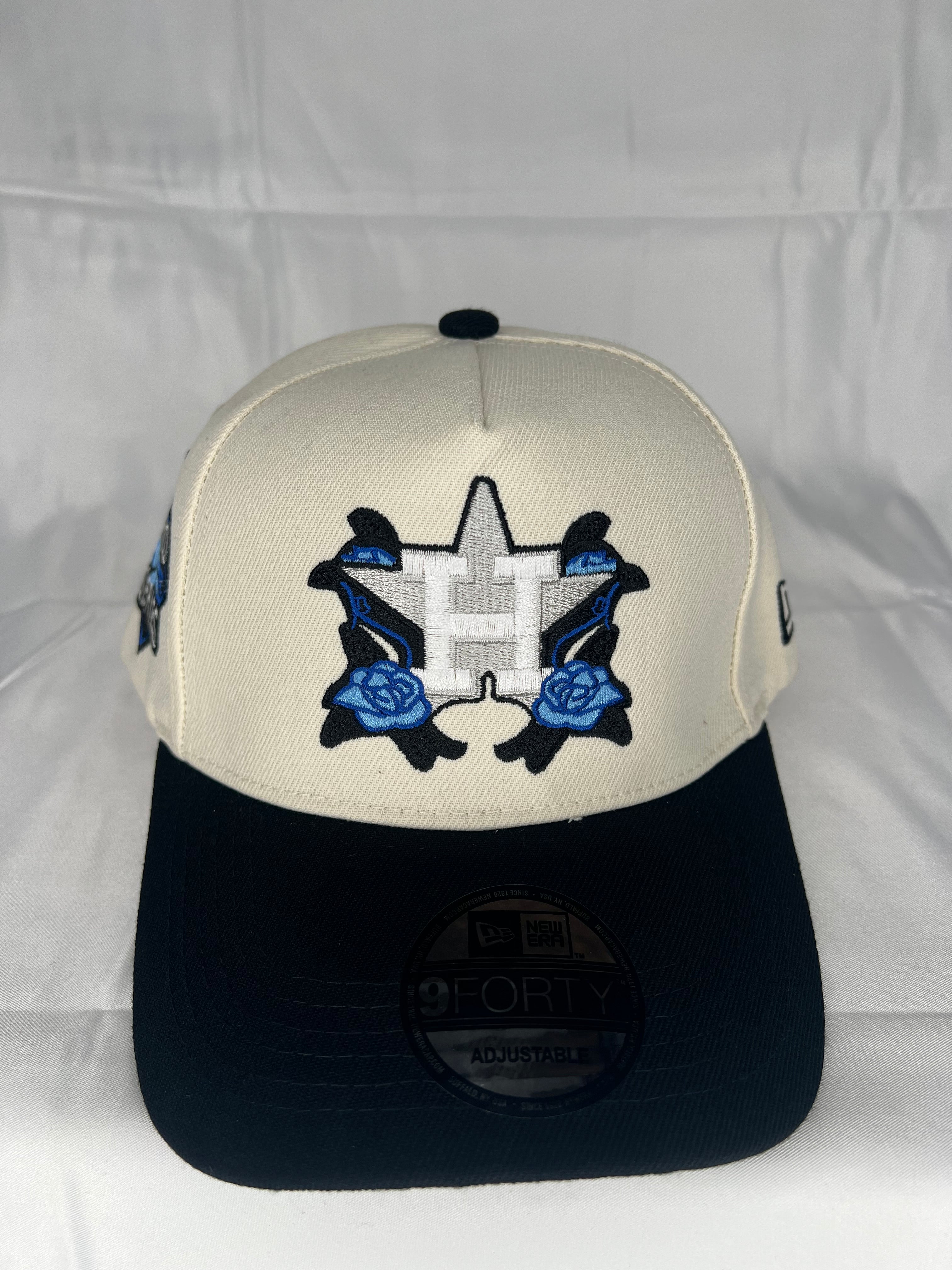 Houston Astros MLB New Era 9Forty A-Frame Snapback 2022 World Series Patch - White & Black Edition