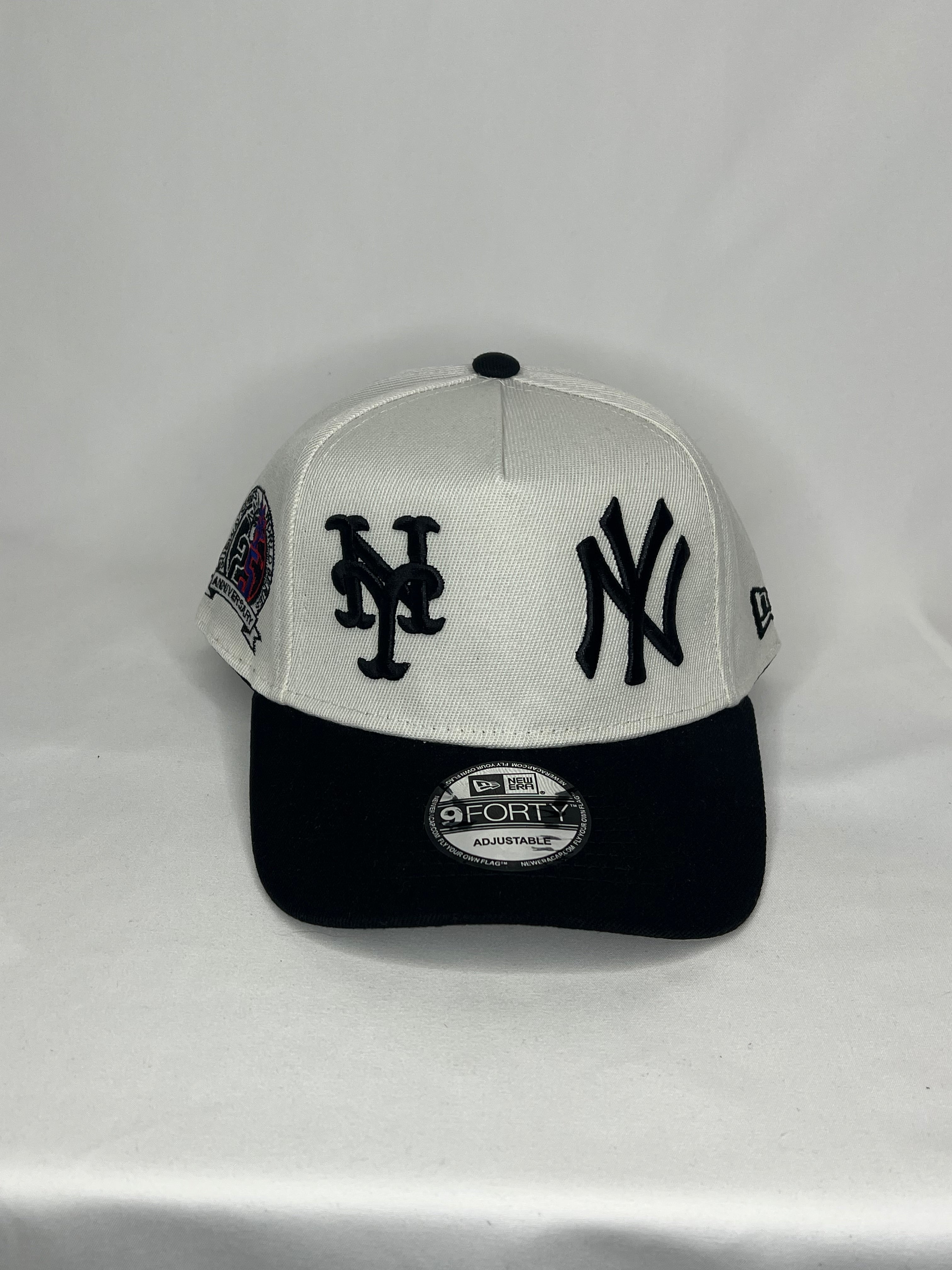 New York Yankees & Mets Collab MLB New Era 9Forty A-Frame Snapback 25 Year Patch