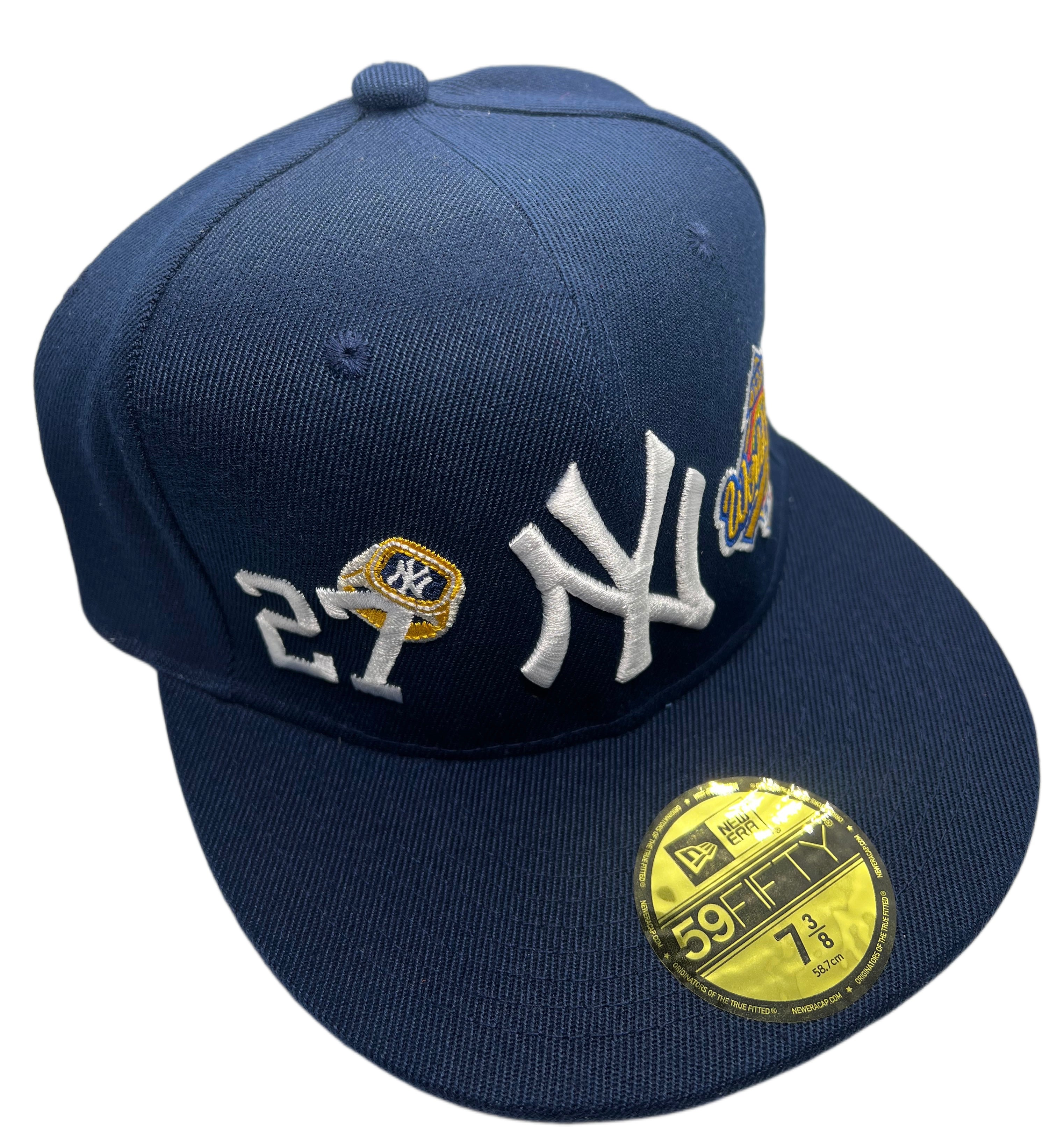 New Era Exclusive 59Fifty Fitted Hat| Navy Blue LA Dodgers Fitted 27 World Series Edition