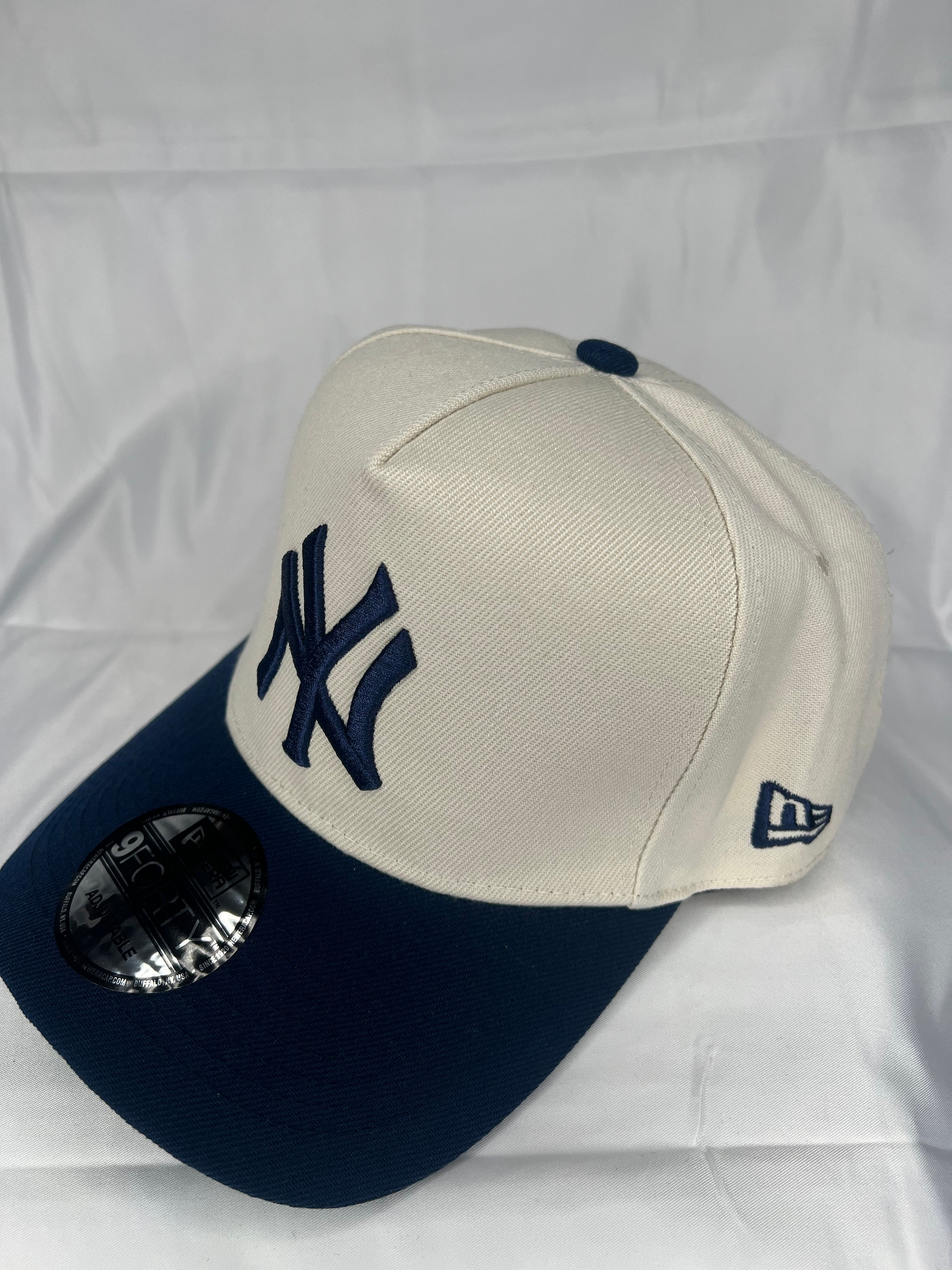 New York Yankees MLB New Era 9forty 50th Year Anniversary Patch - White and Navy Blue Edition