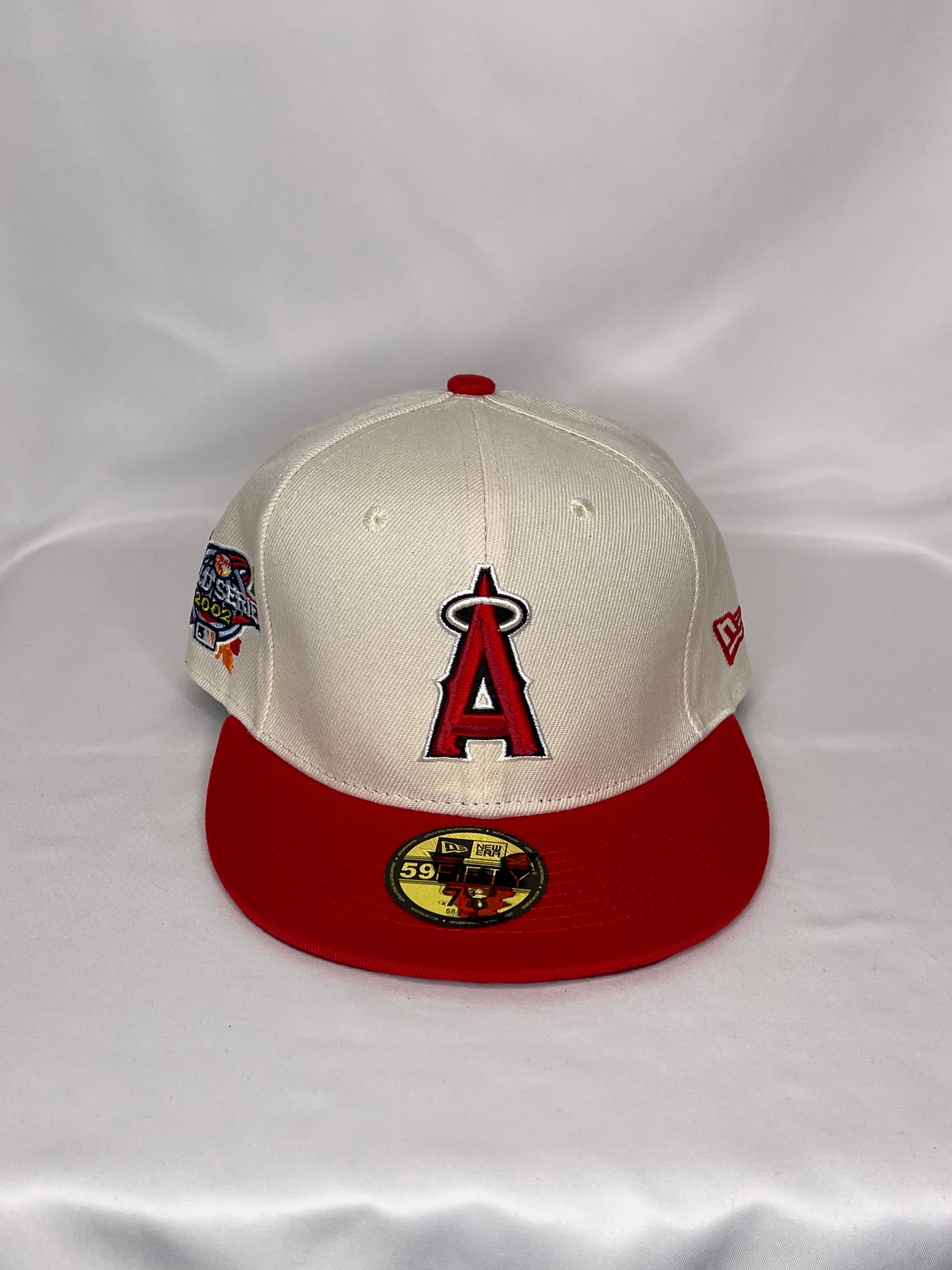Los Angeles Angels MLB New Era 59FIFTY Fitted Hat 2002 World Series Patch