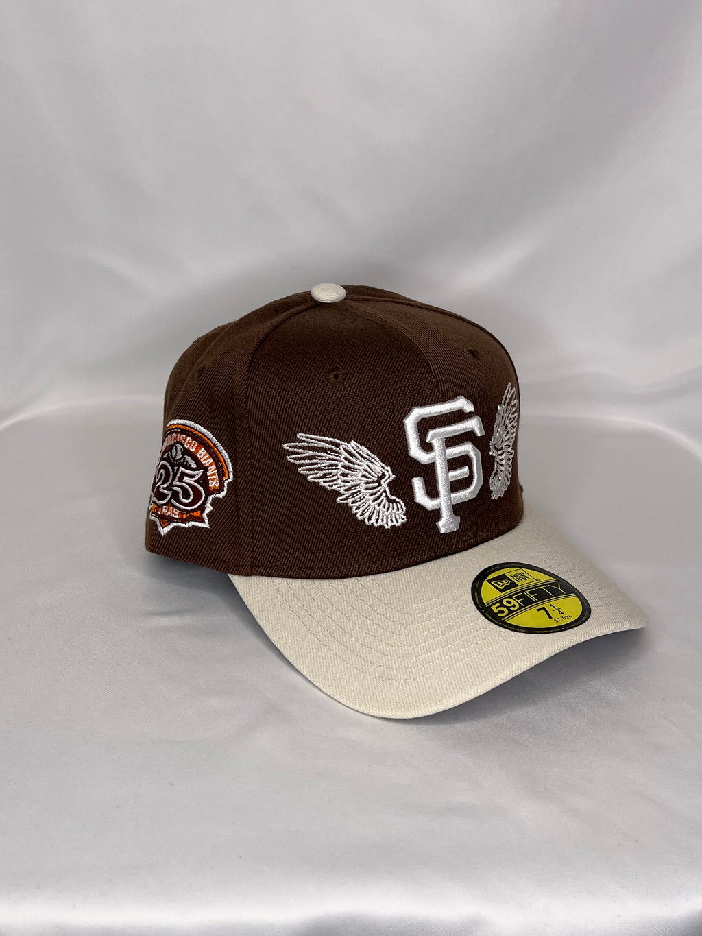 San Francisco Giants MLB New Era 59FIFTY Fitted Hat 25th Year Anniversary Patch