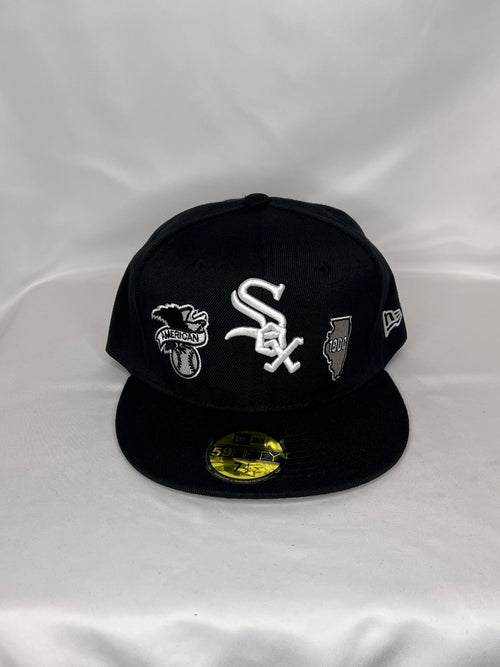 Chicago White Sox MLB New Era 59FIFTY Fitted Hat Multiple Patches