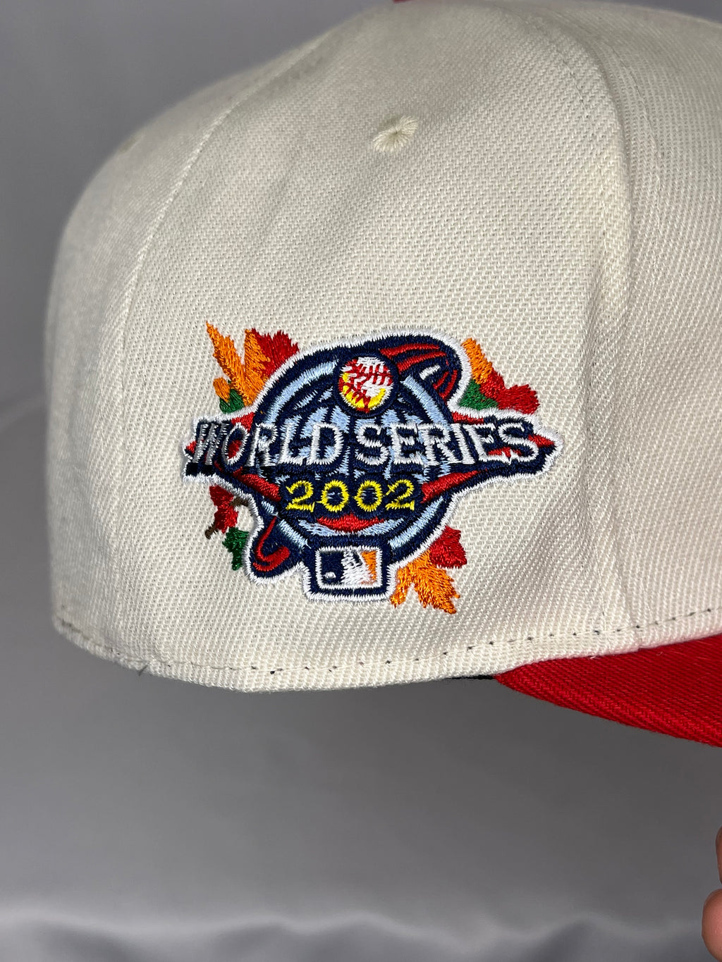 Los Angeles Angels MLB New Era 59FIFTY Fitted Hat 2002 World Series Patch