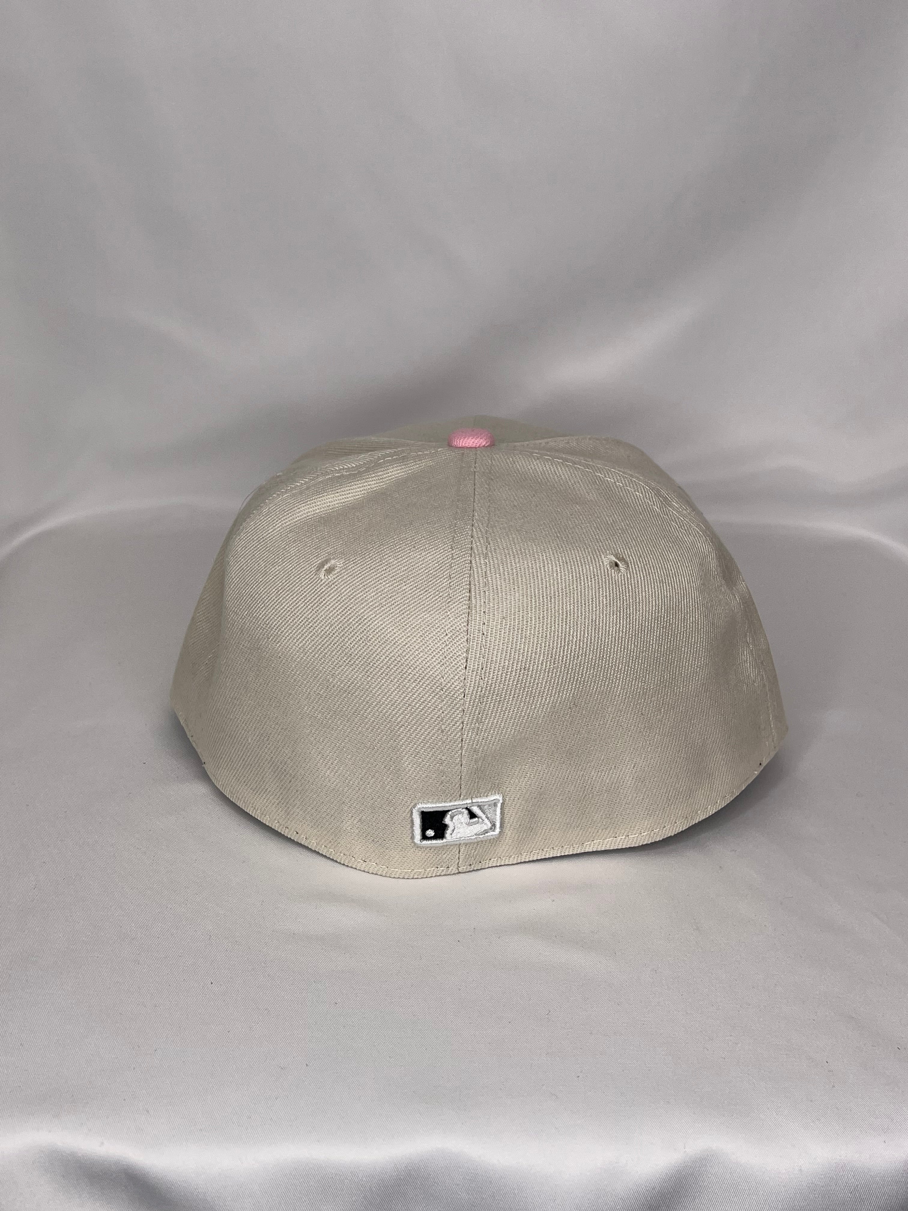 New York Yankees MLB New Era 59FIFTY Fitted Hat Pink Yankees Patch