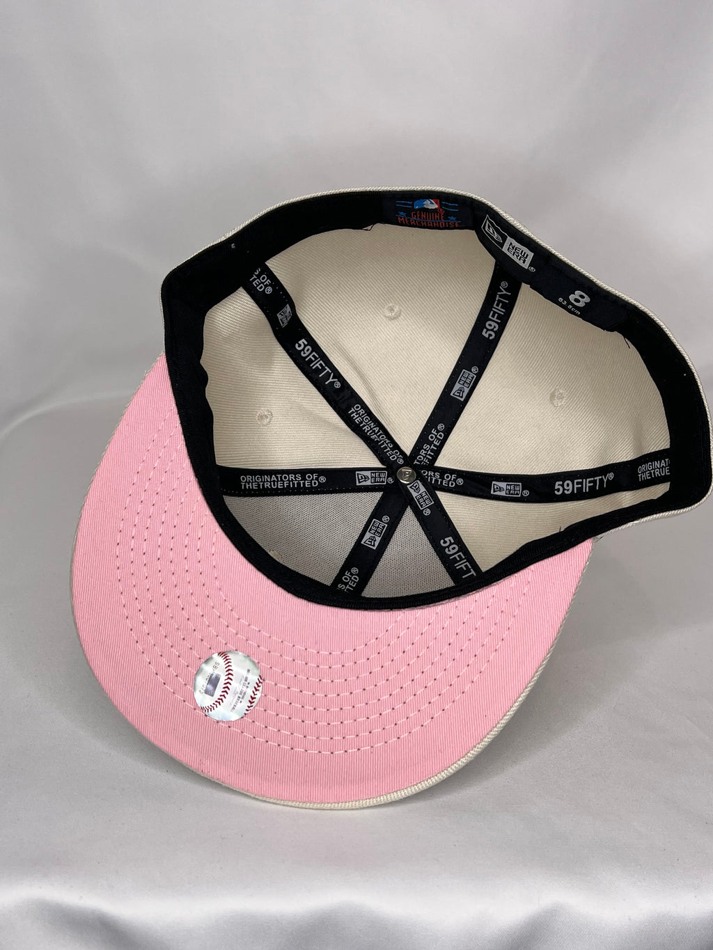 New York Yankees MLB New Era 59FIFTY Fitted Hat Pink Yankees Patch