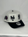 New York Yankees & Mets Collab MLB New Era 9Forty A-Frame Snapback 25 Year Patch