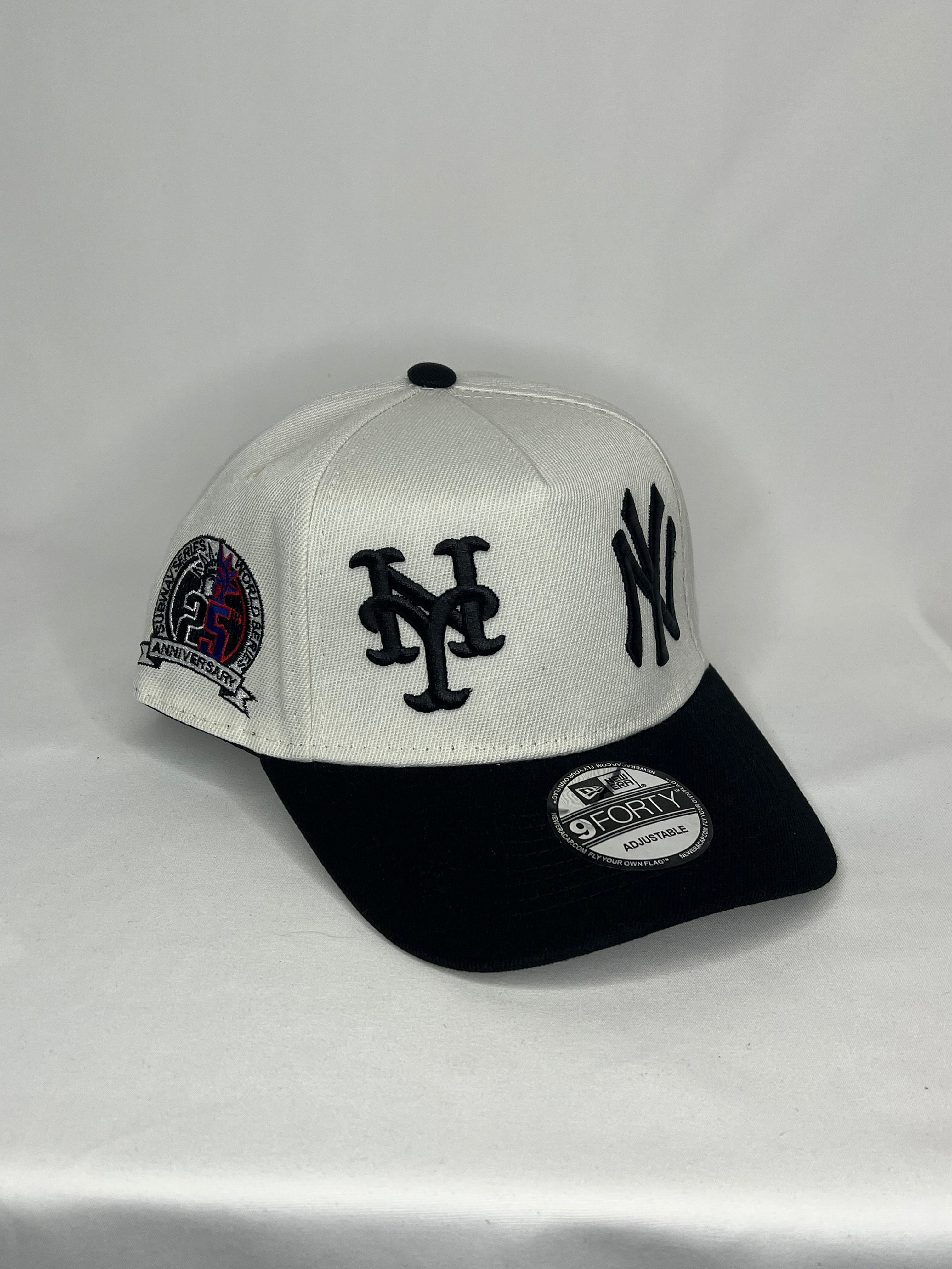 New York Yankees & Mets Collab MLB New Era 9Forty A-Frame Snapback 25 Year Patch