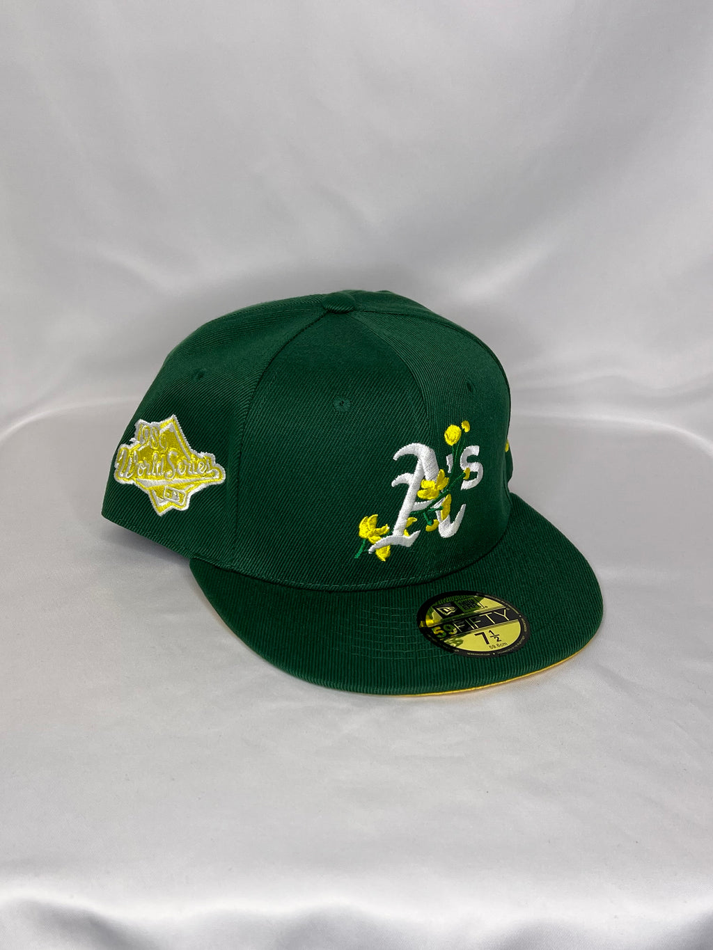 Oakland Athlethics MLB New Era 59FIFTY Fitted Hat 1989 World Series Patch