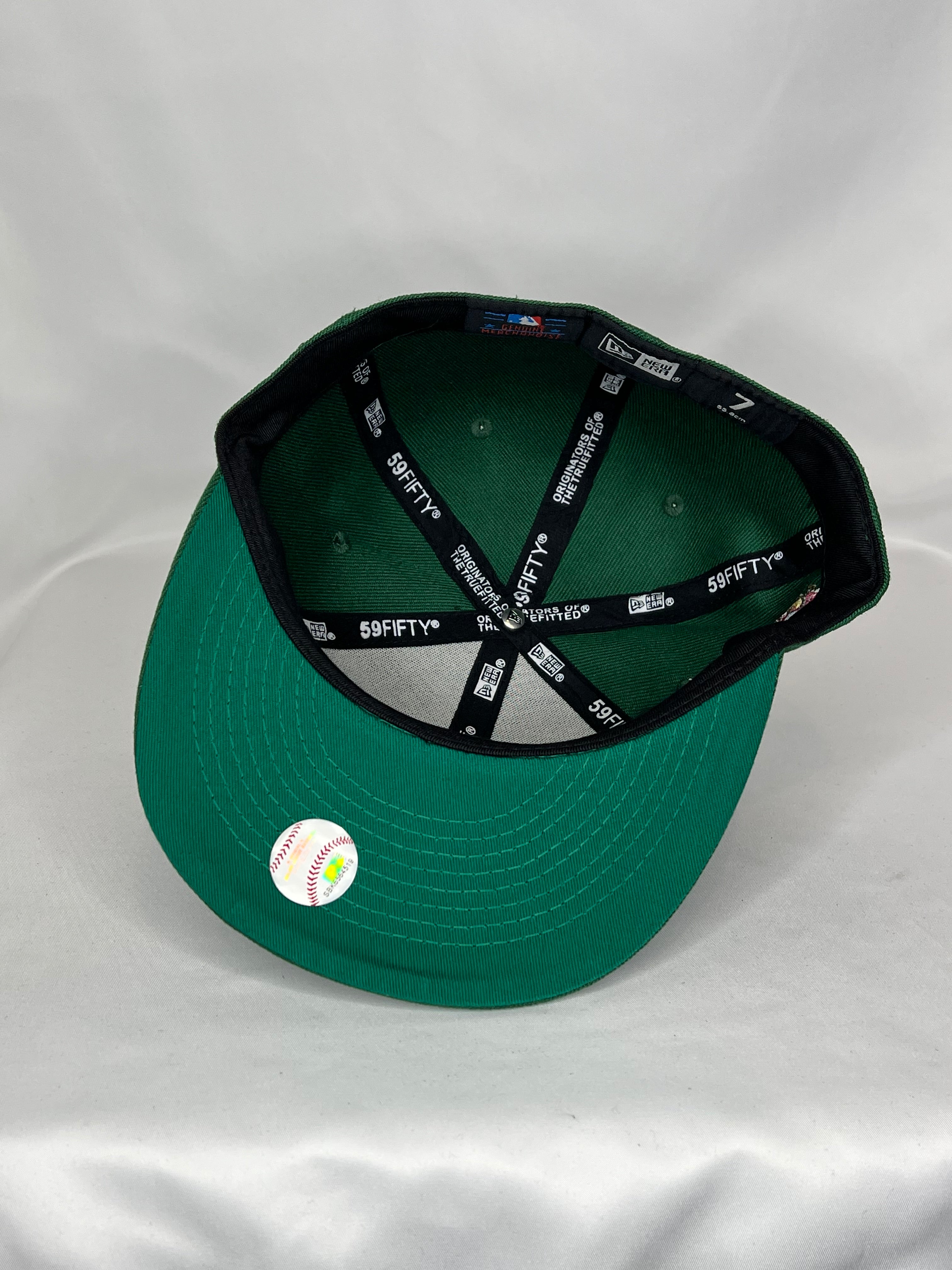 Oakland Athelthics MLB New Era 59FIFTY Fitted Hat 40th Year Anniversary Patch