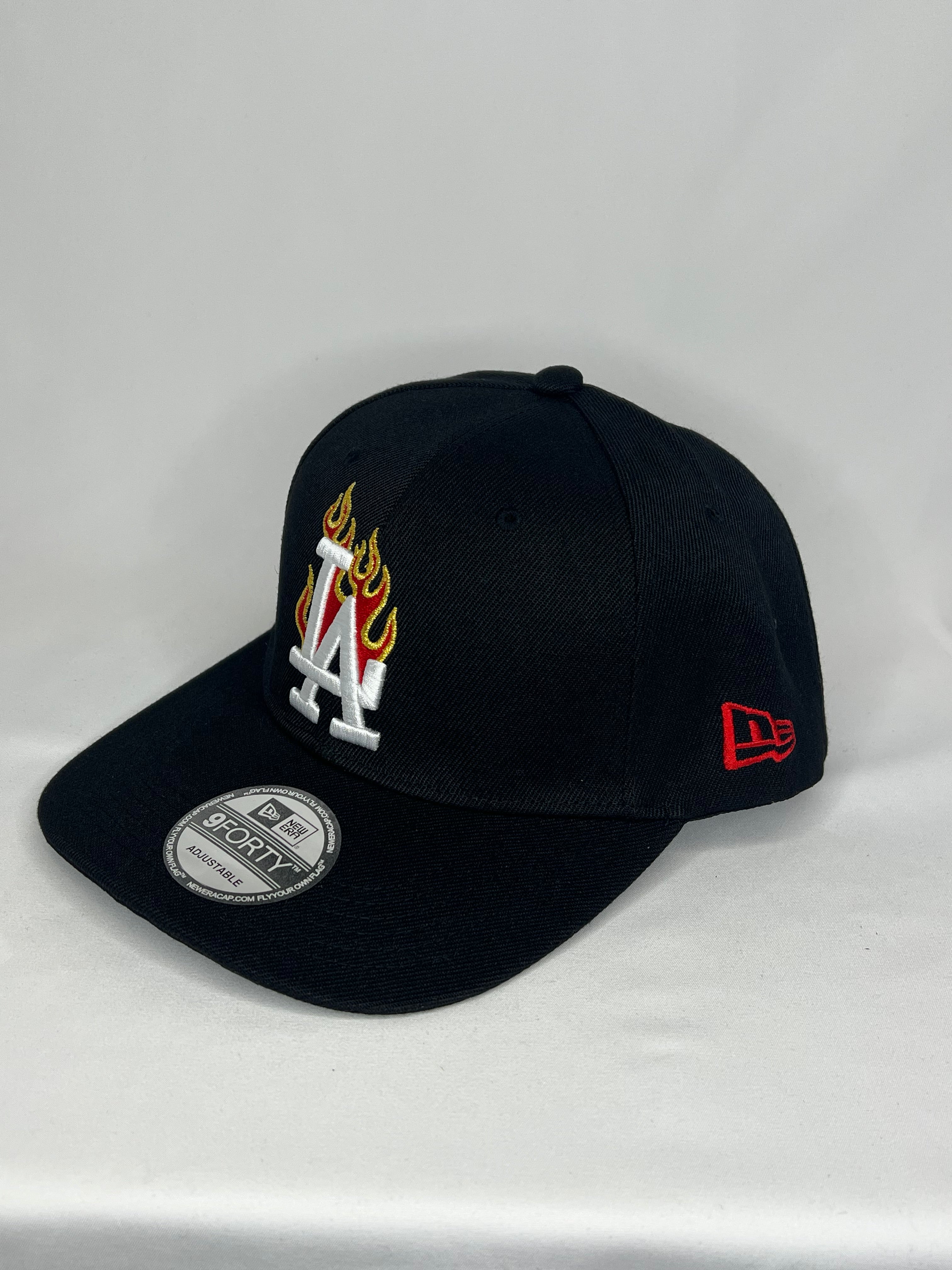 Los Angeles Dodgers MLB New Era 9Forty A-Frame Snapback 40 Year Stadium Patch Flame Edition