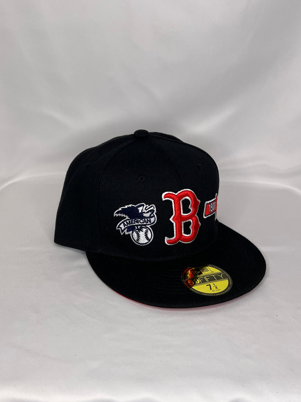 Boston Red Sock MLB New Era 59FIFTY Fitted Hat Multiple Patches