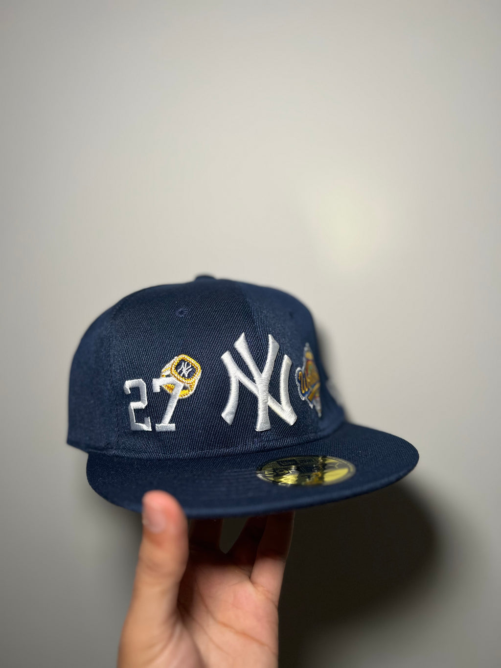 New Era Exclusive 59Fifty Fitted Hat| Navy Blue LA Dodgers Fitted 27 World Series Edition