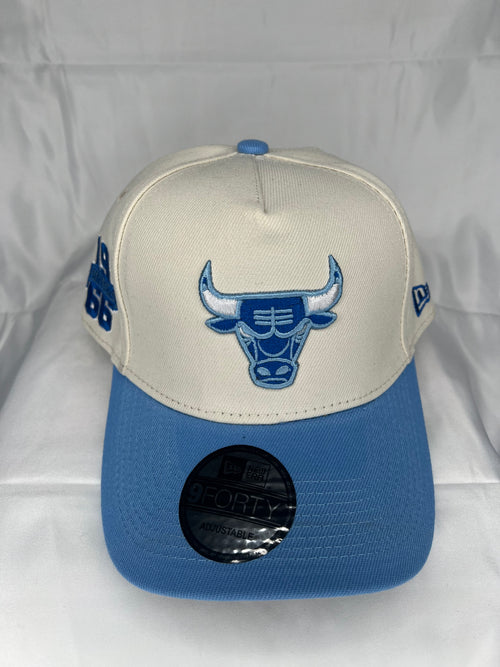Chicago Bulls NBA New Era 9Forty Snapback White and Blue 1966 patch - White & Blue Edition