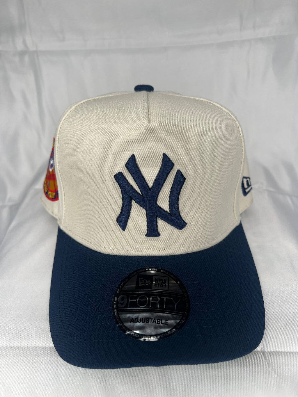 New York Yankees MLB New Era 9forty 50th Year Anniversary Patch - White and Navy Blue Edition