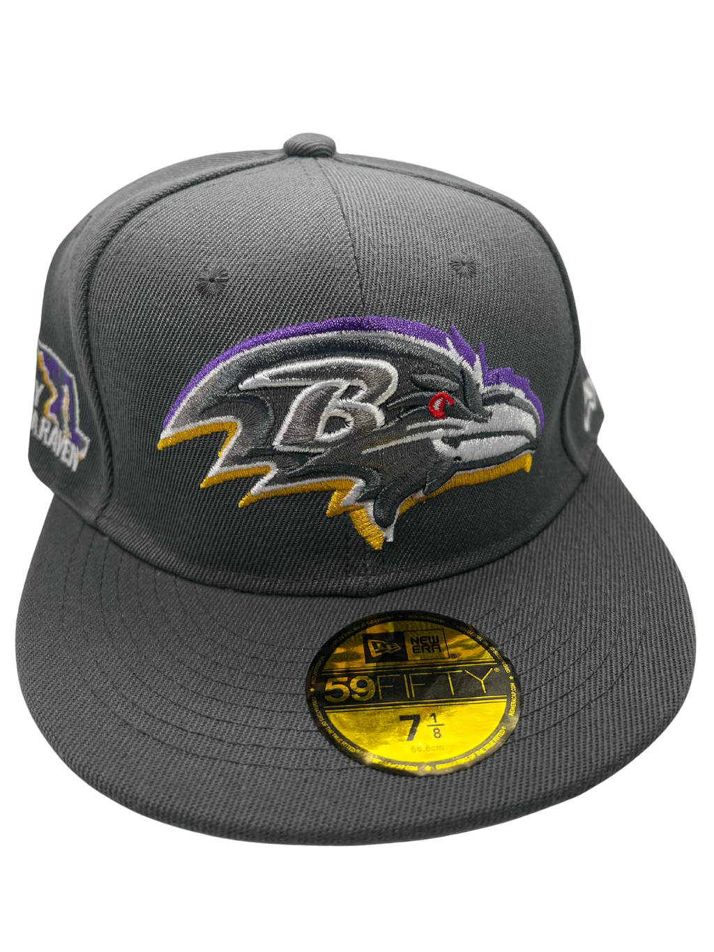 New Era Exclusive 59Fifty Fitted Hat| Grey Baltimore Ravens Edition