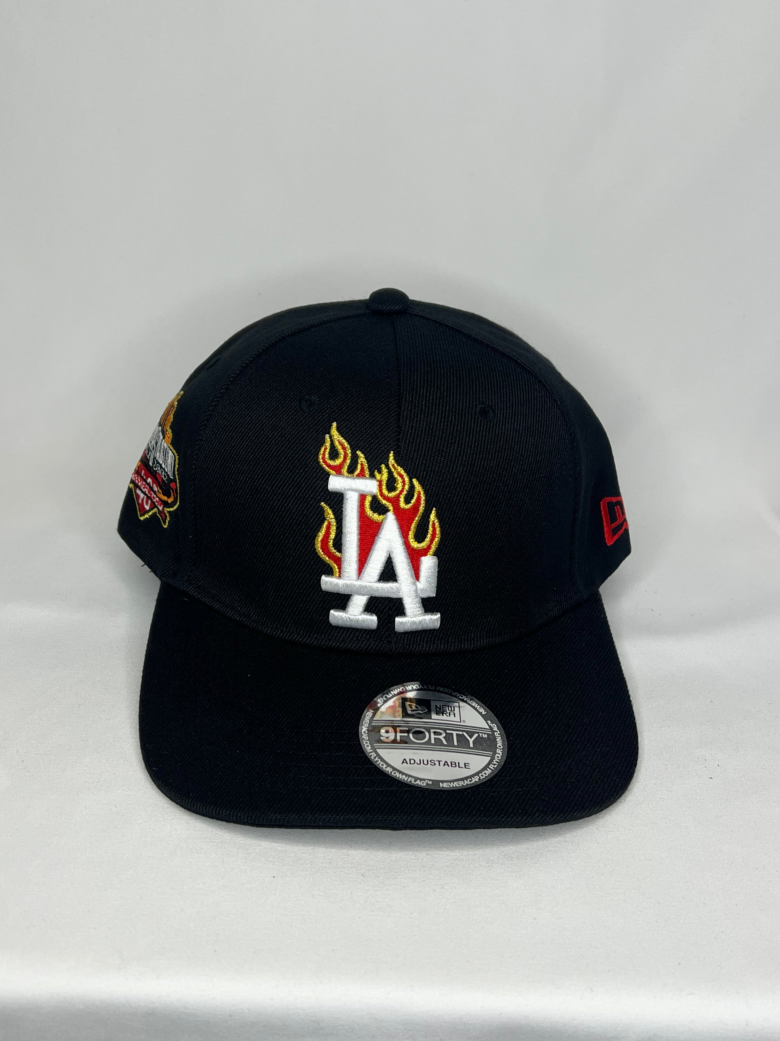 Los Angeles Dodgers MLB New Era 9Forty A-Frame Snapback 40 Year Stadium Patch Flame Edition