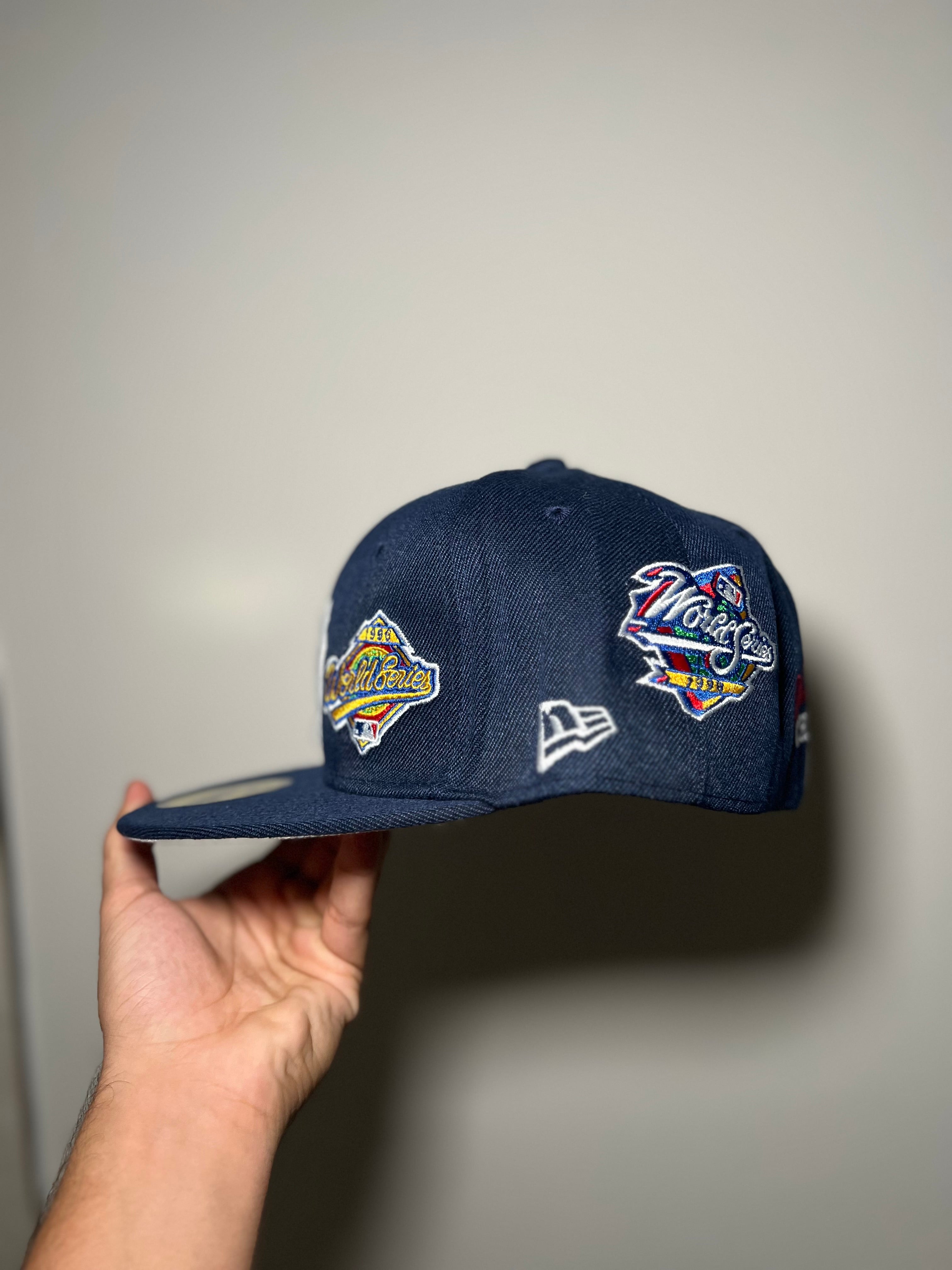 New Era Exclusive 59Fifty Fitted Hat| Navy Blue LA Dodgers Fitted 27 World Series Edition