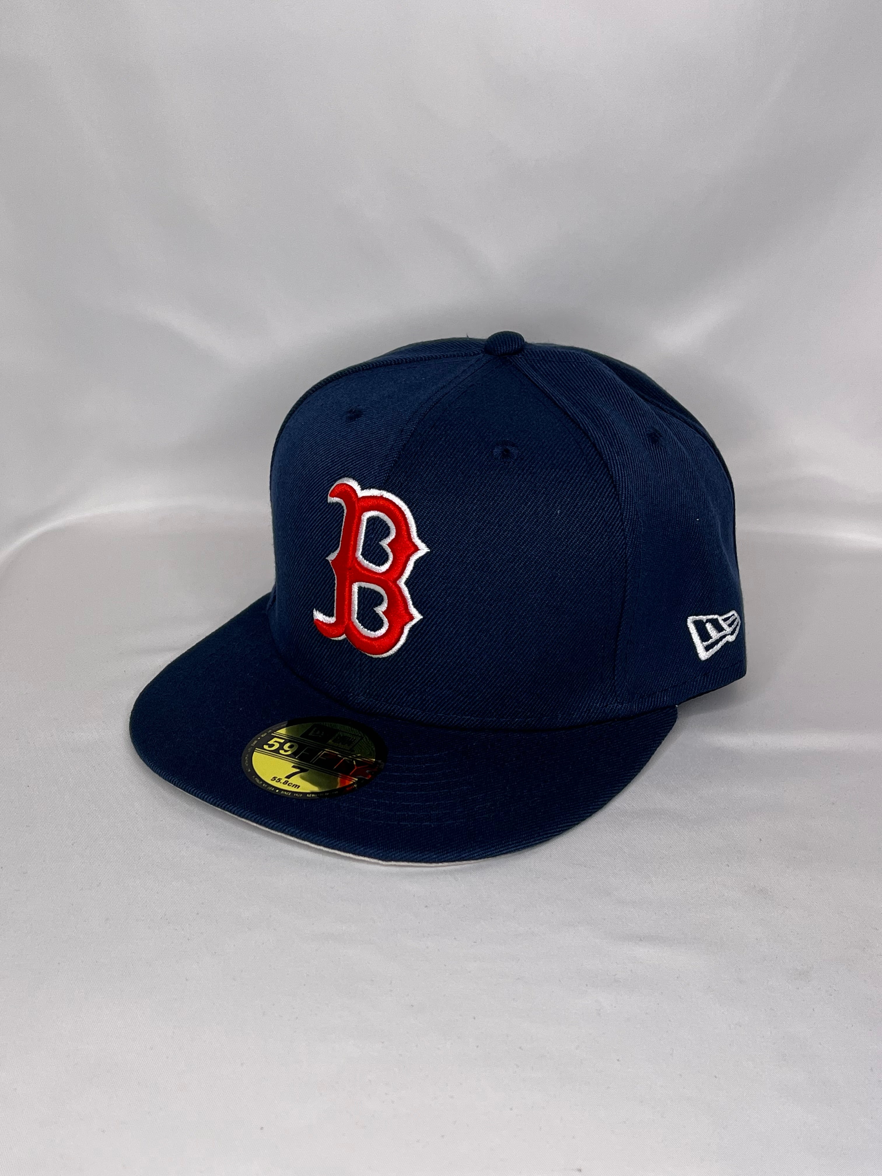 Boston Red Sock MLB New Era 59FIFTY Fitted Hat Navy Blue