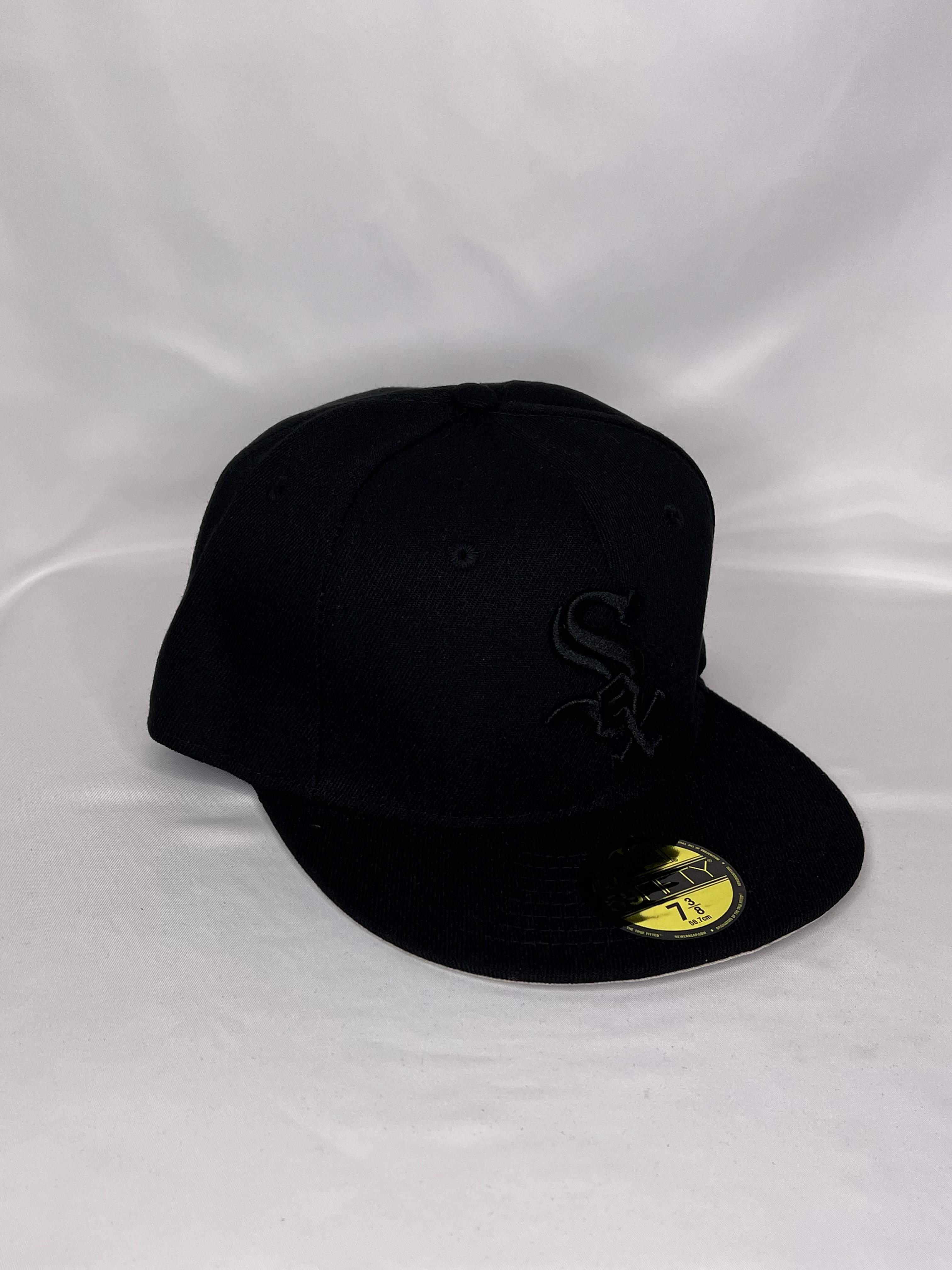 Chicago White Sox MLB New Era 59FIFTY Fitted Cap All Black Logo