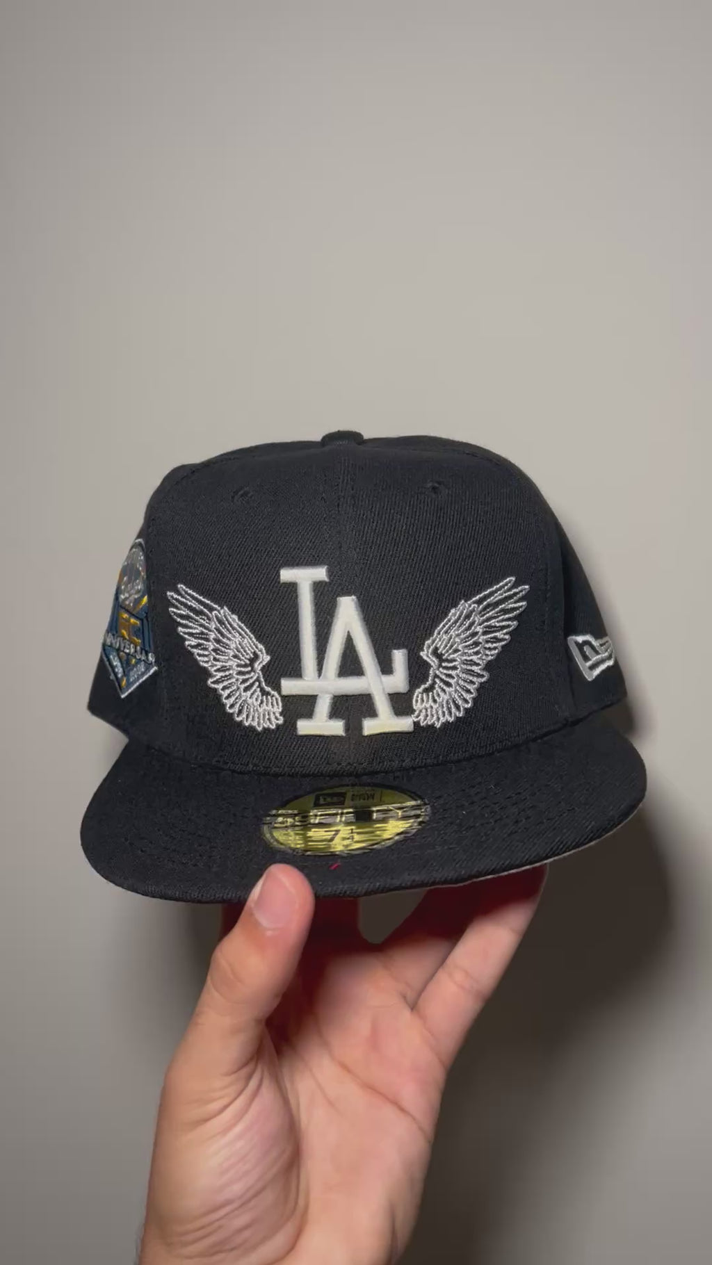 New Era Exclusive 59Fifty Fitted Hat| Black LA Dodgers Fitted 50th Anniversary Edition